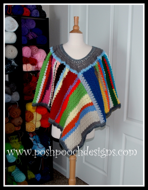 Scrap Happy Crochet Poncho