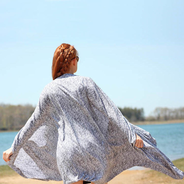 No Pattern Beach Kimono