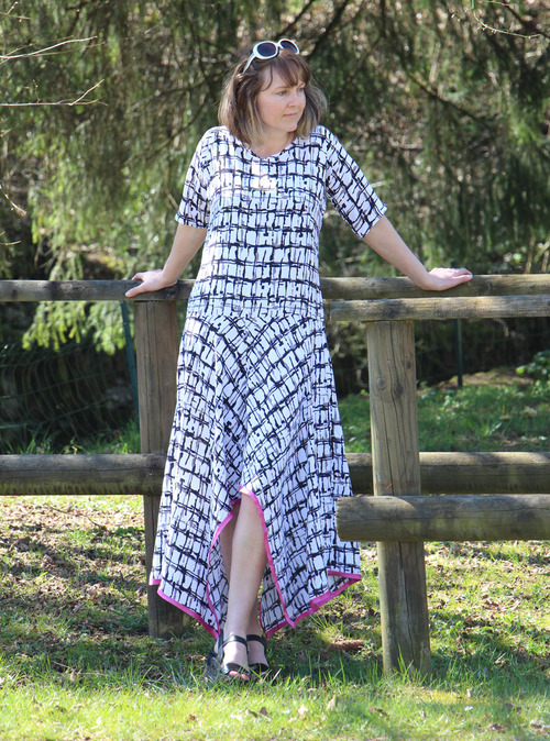 Handkerchief Hem Maxi Dress Pattern