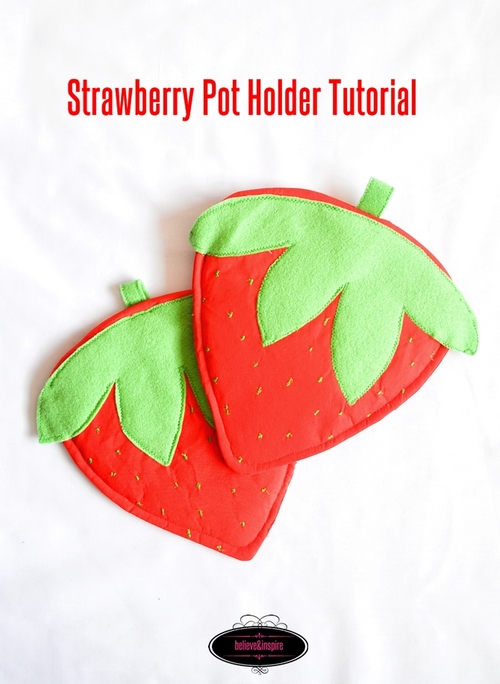 Strawberry DIY Pot Holder Strawberry DIY Pot Holder
