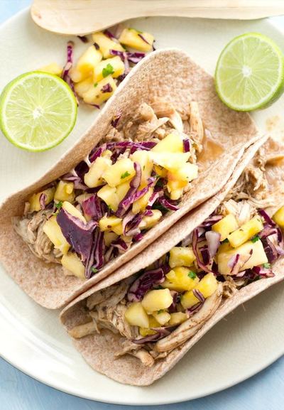 Jerk Chicken Tacos with Pineapple Slaw Jerk Chicken Tacos with Pineapple Slaw