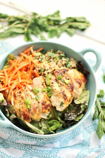Grilled Lemon Chicken Quinoa Bowls Grilled lemon chicken quinoa bowls