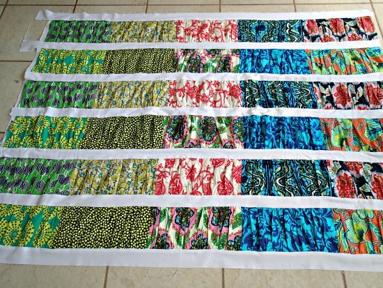 Fat Quarter Gathered Quilt Top