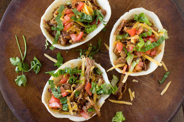 Slow Cooker Pulled Pork Taco Bowls Sweet Slow Cooker Pulled Pork Taco Bowls