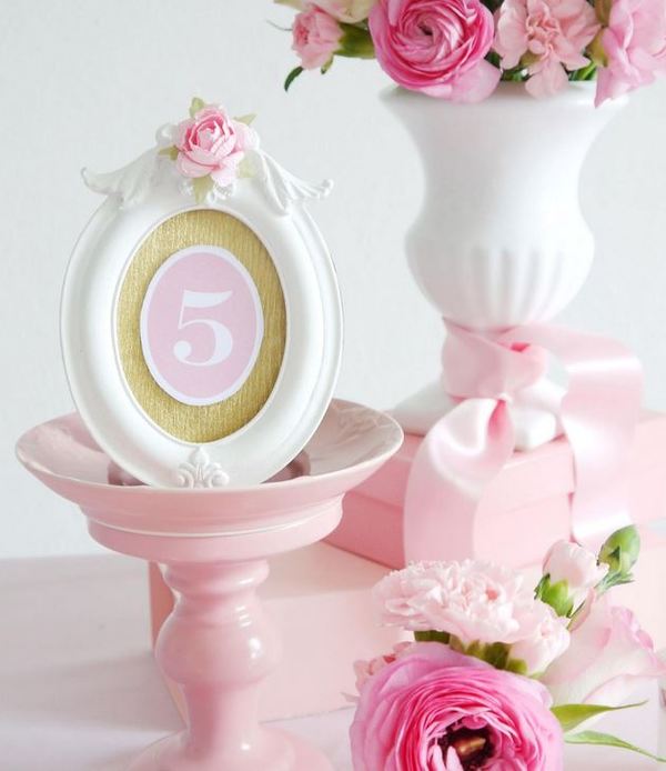 Rosy and Romantic Free Printable Table Numbers Rosy and Romantic Free Printable Table Numbers
