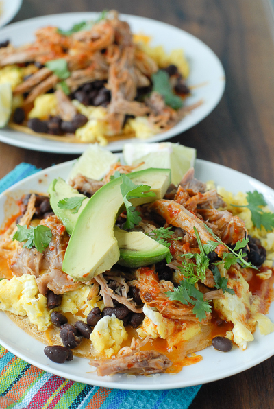 Slow Cooker Breakfast Tostadas Slow Cooker Breakfast Tostadas