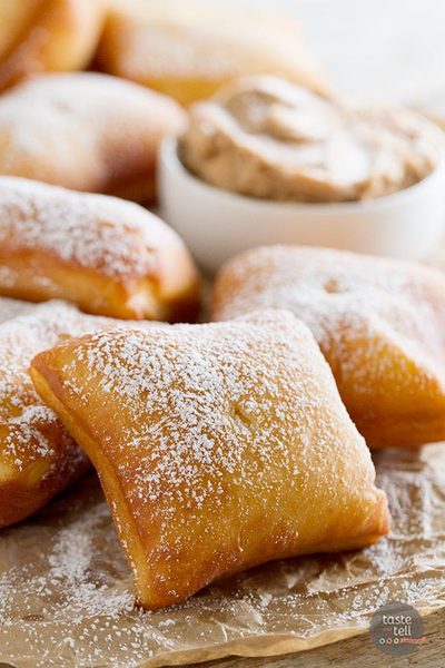 Fried German Scones with Cinnamon Honey Butter