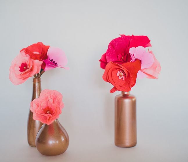 Lovely Ombre Crepe Paper Flowers