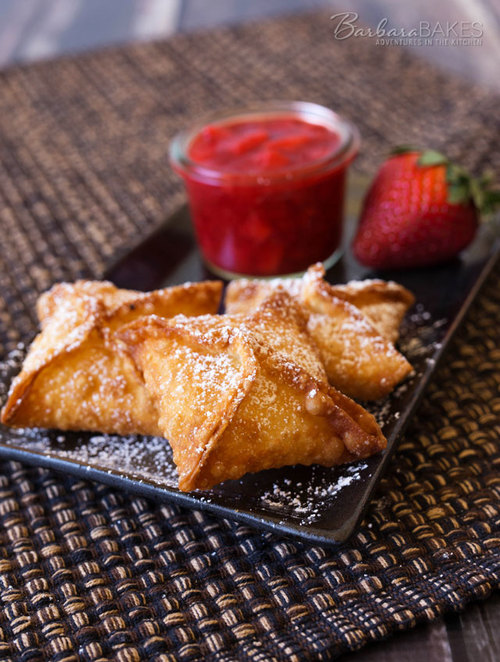 Strawberry Cheesecake Wontons Strawberry Cheesecake Wontons