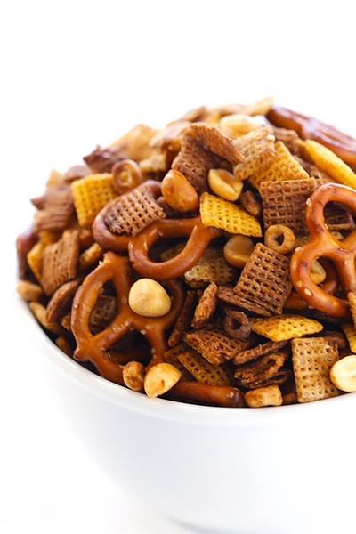Slow Cooker Party Mix Snack Slow Cooker Party Mix Snack