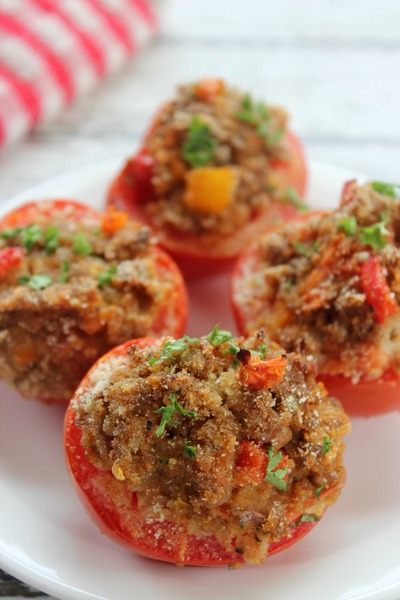 Ground Pork Stuffed Baked Tomatoes Ground Pork Stuffed Baked Tomatoes