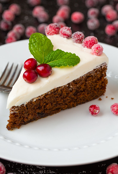 Gingerbread Cake with Cream Cheese Frosting