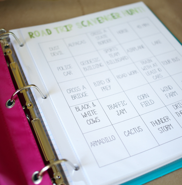 Kid's Roadtrip Activity Binder Kids Road Trip Activity Binder