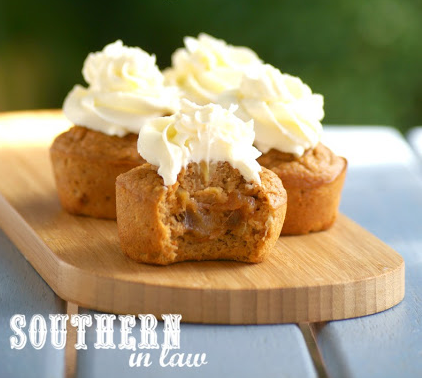 Healthy Caramel Stuffed Banana Cupcakes Healthy Caramel Stuffed Banana Cupcakes