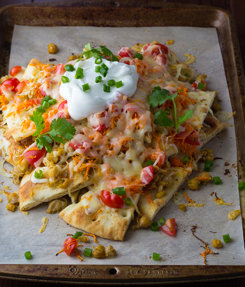 Spiced Chickpea Naan Nachos Spiced Chickpea Naan Nachos