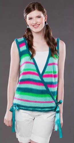 Watermelon Side Tie Knit Vest