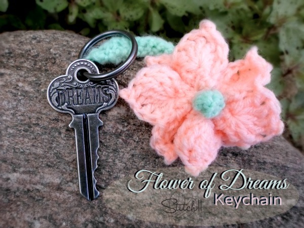 Crochet Flower Keychain