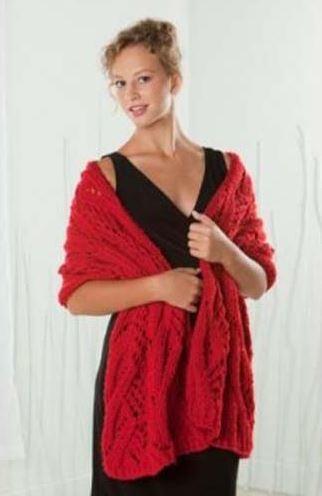 Candy Apple Knit Shawl Pattern