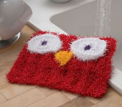 I Dont Give a Hoot Knit Dishcloth