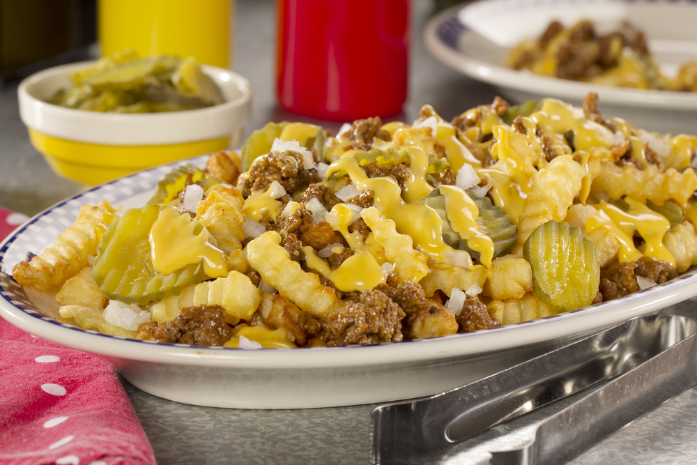 Cheesy Burger Fries Mrfood Com