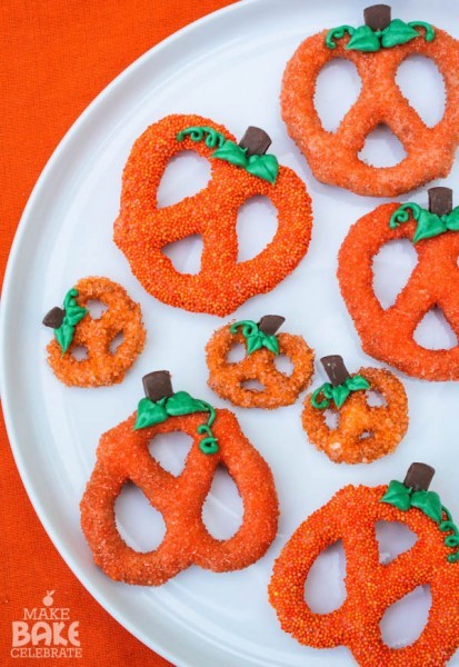 Chocolate Covered Pumpkin Pretzels