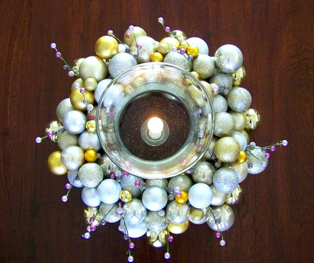 Winter Wedding Ornament Centerpiece Winter Wedding Ornament Centerpiece