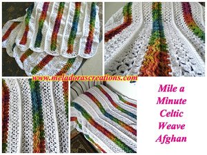 Mile a Minute Rainbow Crochet Afghan