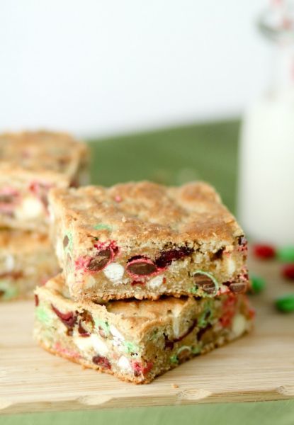 Holiday Monster Cookie Bars