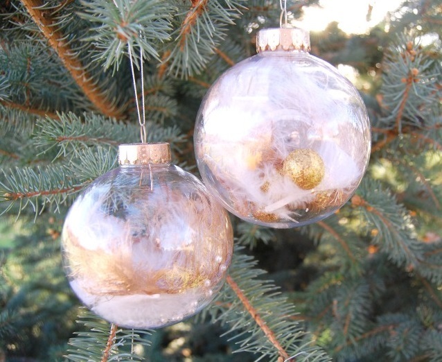 Gold Dipped Feather Ornaments Gold Dipped Feather Ornaments