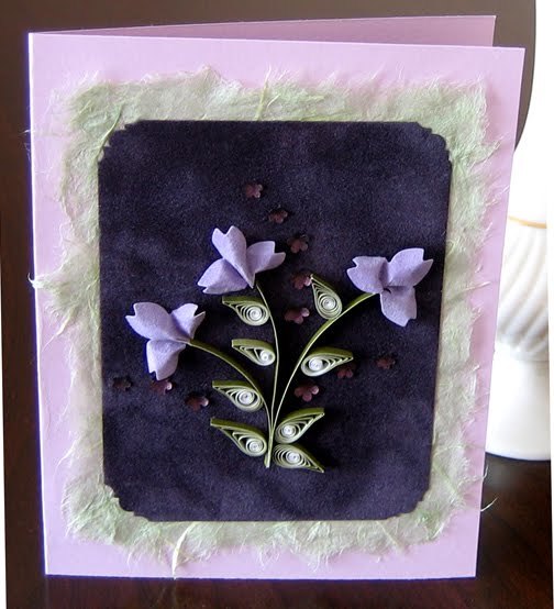 Pretty Lavender Flower Punch Card Pretty Lavender Flower Punch Card