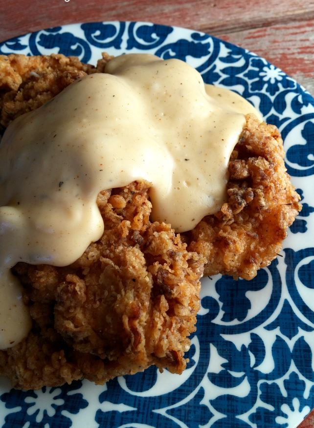 Country Fried Chicken with Milk Gravy | FaveSouthernRecipes.com