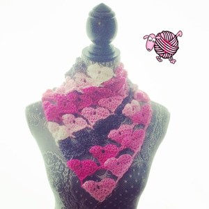Love Triangle Crochet Shawl