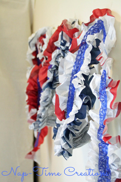 Red, White, and Blue DIY Ruffle Garland Red White and Blue DIY Ruffle Garland
