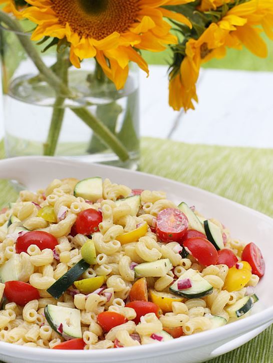 Low-Fat Summer Macaroni Salad | FaveHealthyRecipes.com