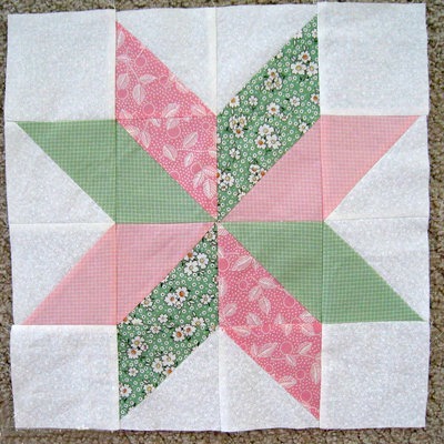 Star Flower Quilt Block Star Flower Quilt Block