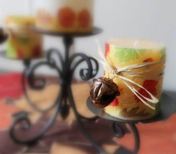 Exquisite DIY Decoupaged Autumn Candles Exquisite DIY Decoupaged Autumn Candles