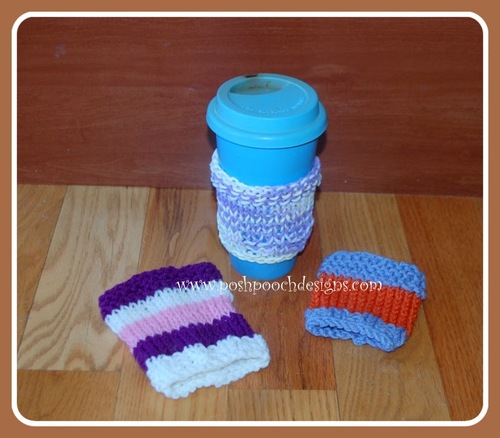 Easy Knit Coffee Cozy Pattern