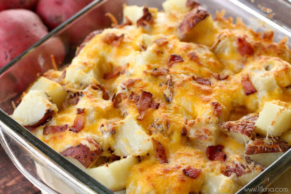 Twice Baked Potato Casserole with Bacon Twice Baked Potato Casserole with Bacon