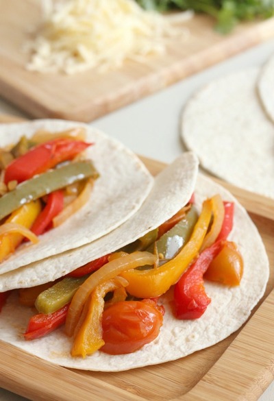 Slow Cooker Veggie Fajitas Slow Cooker Veggie Fajitas