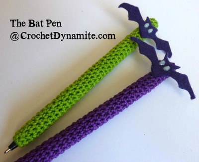 Bat Pen Crochet Cozy