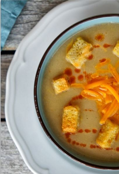 Buffalo Cheddar Cauliflower Soup Recipe