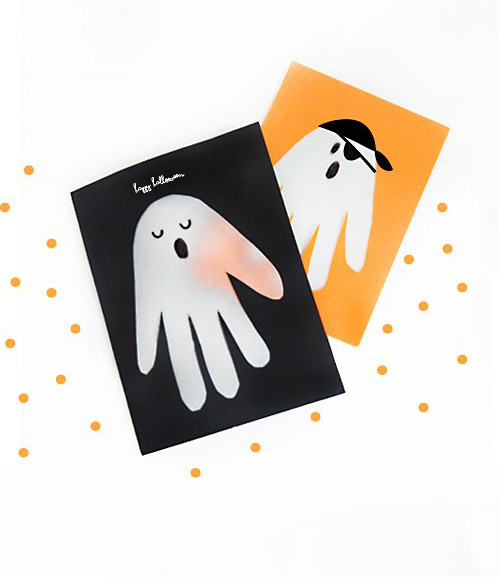Little Ghost Handprint Card Little Ghost Handprint Card