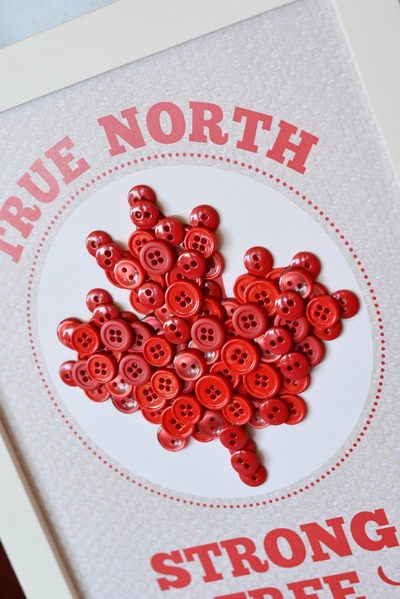 Canada Day Button Art