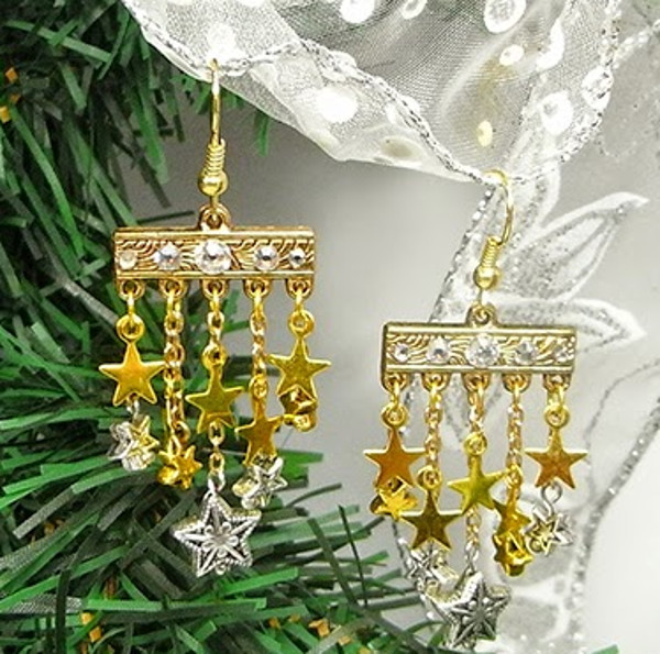 Dangling Gold Star DIY Earrings Dangling Gold Star DIY Earrings