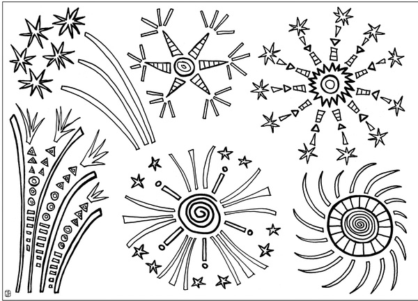 Printable Fireworks Coloring Sheet Printable Fireworks Coloring Sheet