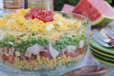 Rainbow Stacked Salad