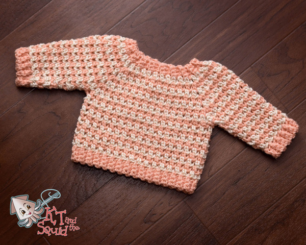 Striped Newborn Crochet Sweater Pattern