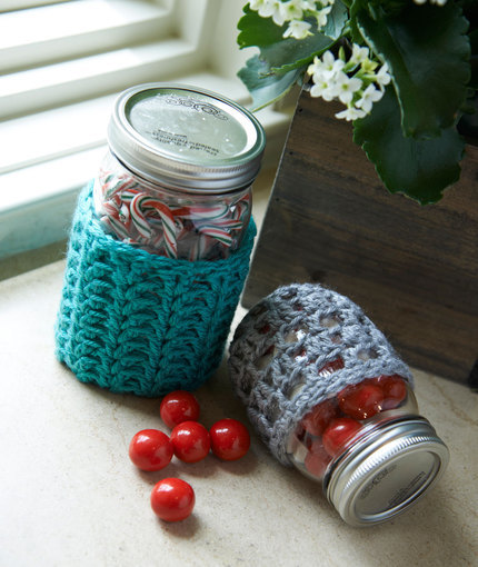 Lacy Mason Jar Crochet Cozy