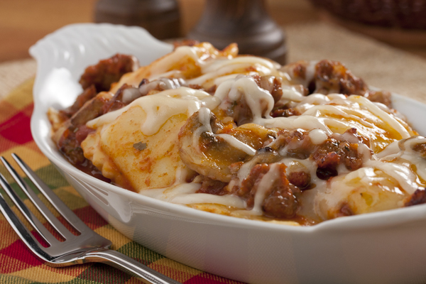 Baked Ravioli and Sausage Baked Ravioli and Sausage