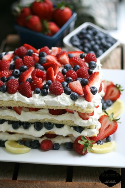 Triple Berry Lemon Cream Cake Triple Berry Lemon Cream Cake